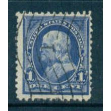 Used 264 1c Benjamin Franklin Just Clears M02937