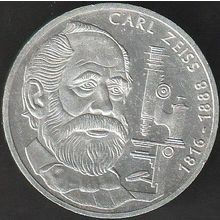 1988 F Germany 10 Mark Silver Coin 100th Ann Death Carl Zeiss