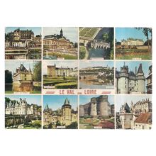 LE VAL DE LOIRE used vintage postcard c.1978 multiview #