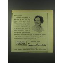 1947 Laura Scudder's Potato Chips Ad - Dear Friends