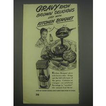 1947 Kitchen Bouquet Ad - Gravy rich brown delicious easy with Kitchen Bouquet