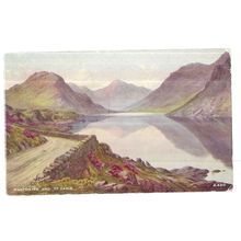 WASTWATER and GREAT GABLE, CUMBRIA unused antique postcard by Valentine & Sons =