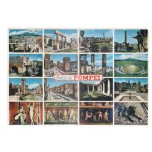 multiview, POMPEI, ITALY unused vintage postcard =