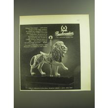1974 Buichroeder's Cybis Carousel Lion Ad - King of the jungle