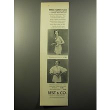 1950 Best & Co. Swim suits by Carolyn Schnurer Advertisement - White cotton lace
