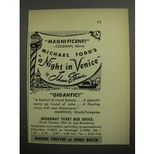 1952 Michael Todd's A Night in Venice by Johann Strauss Advertisement