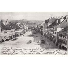 Yverdon Swiss 1900s Cafe Traiterie Telephone Lines Photo Postcard