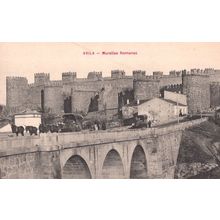 Avila Murallas Romanas Old Spanish Castle Ruins Postcard