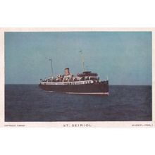 St Seiriol Liverpool & North Wales Steamship Company Ship Vintage Postcard