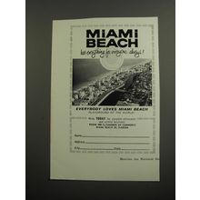 1961 Miami Beach Florida Ad - Miami Beach has everything for everyone.. always!