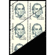 1863, Mint NH 22¢ - DIAGONAL MISPERFORATED ERROR BLOCK OF FOUR - Stuart Katz