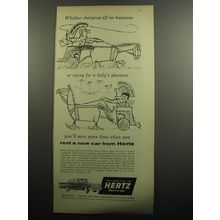 1957 Hertz Rent a Car Ad - Whether charging off on business