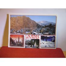 LOURDES, FRANCE multiview used postcard 2001 pm =