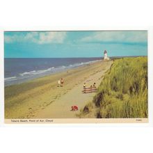 The Beach Showing Lighthouse Point of Ayr Talacre Postcard Flintshire 5402
