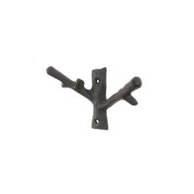 Pack Of 2] Cast Iron Forked Tree Branch Decorative Metal Double Wall Hooks 5""