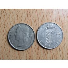 Belgium 1974 1 Franc Belgique (French Text) Coin