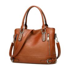 Women Handbags Large Shoulder Bag Leather Work Bags Brown