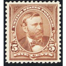 255, Mint XF XLH 5¢ - Nice Centering & Fresh - Stuart Katz