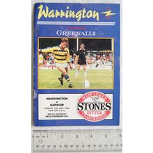 1990 programme Warrington v. Barrow