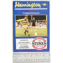 1989 programme Warrington v. Sheffield Eagles