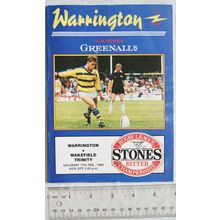 1990 programme Warrington v. Wakefield Trinity