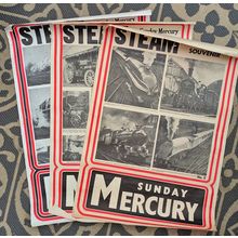 Sunday Mercury Souvenir Steam Posters x3 - Steam Trains- Traction Engines *Rare*