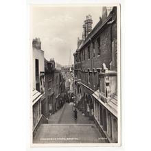 Christmas Steps Bristol RP Postcard 27004