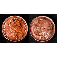 Australia One Cent 1988 Used Coin Possum Queen Elizabeth II 1c QE II mm