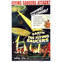 Earth vs. the Flying Saucers (1956)_0 Movie Film Poster Canvas iconic design