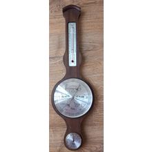Vintage Taylor of England Banjo Barometer & Thermometer hardwood Weather station