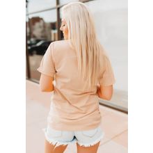Khaki MOM Floral Letter Print T Shirt