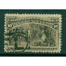 Used 237 10c Columbus Presenting Natives Fine I0087