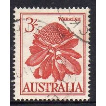 Australia 1959 Definitive - Flowers - Waratah 3/- Used