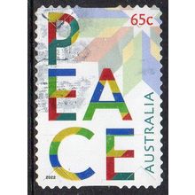 Australia 2022 Christmas - PEACE - Foiled / Embellished 65c s/a Used