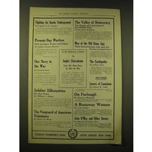 1918 Charles Scribner's Sons Ad - Fighting the Boche Underground by Captain