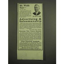 1917 Bryant & Stratton College Ad - Mr. Webb Says