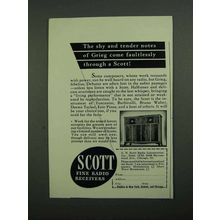 1942 Scott Radio Ad - Shy Tender Notes of Grieg