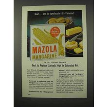 1961 Mazola Margarine Ad - Replace Spreads High in Fat