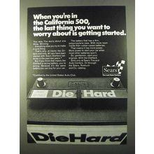 1971 Sears DieHard Batteries Ad - in California 500