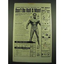 1974 Charles Atlas Dynamic-Tension Book Ad - Don't be Half a Man!