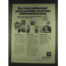 1978 New York Life Insurance Ad - Uncertain Retirement