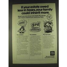 1978 New York Life Insurance Ad - Owed Less in Taxes