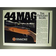 1990 Simmons 44 Mag Scope Ad - The Twilight Scope