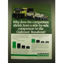 1990 Cushman Runabout Utility Vehicle Ad - Why does the competition shrink