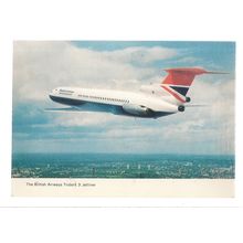THE BRITISH AIRWAYS TRIDENT 3 JETLINER aeroplane unused postcard =