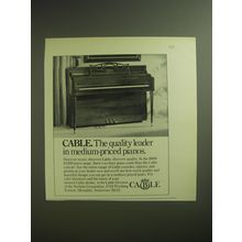 1974 Cable Piano Ad - Cable. The quality leader in medium-priced pianos