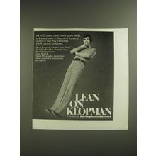 1974 Burlington Industries Klopman Slacks by Moyer Ad - Lean on Klopman
