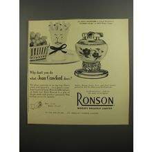1952 Ronson Table Lighter Ad - Why don't you do what Joan Crawford does?