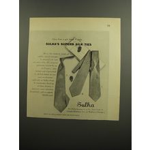 1952 Sulka Silk Ties Ad - Give him a gift from France