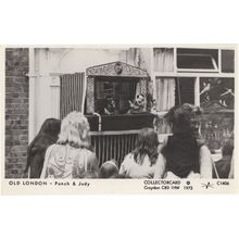 Old London Punch & Judy Puppet Show Rare Postcard